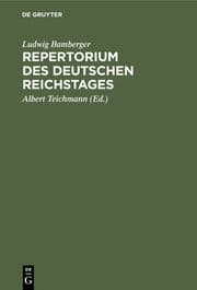 Cover von Repertorium des deutschen Reichstages