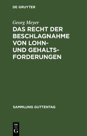 Cover von Das Recht der Beschlagnahme von Lohn- und Gehaltsforderungen