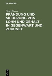 Cover von Pfändung und Sicherung von Lohn und Gehalt in Gegenwart und Zukunft
