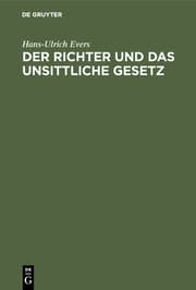 Cover von Der Richter und das unsittliche Gesetz