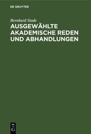 Cover von Ausgewählte akademische Reden und Abhandlungen
