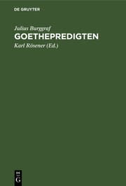 Cover von Goethepredigten