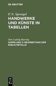 Cover von Bearbeitung der edeln Metalle