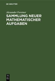 Cover von Sammlung neuer mathematischer Aufgaben