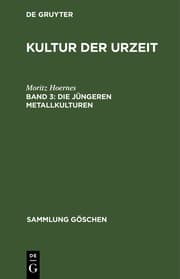 Cover von Die jüngeren Metallkulturen