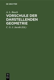 Cover von Vorschule der darstellenden Geometrie