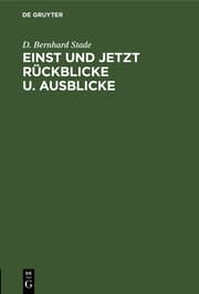 Cover von Einst und jetzt - RückSicke und AusSicke