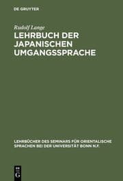Cover von Lehrbuch der japanischen Umgangssprache