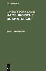 Cover von Hamburgische Dramaturgie
