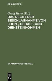 Cover von Das Recht der Beschlagnahme von Lohn-, Gehalt- und Diensteinkommen