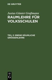 Cover von Ebene räumliche Größenlehre