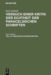Cover von Paracelsus-Handschriften