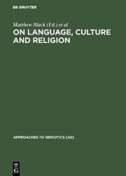 Cover von On language, culture and religion