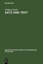 Cover von Satz und Text