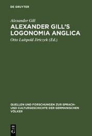 Cover von Alexander Gill's Logonomia Anglica