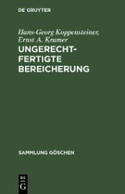 Cover von Ungerechtfertigte Bereicherung