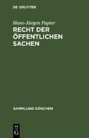 Cover von Recht der öffentlichen Sachen