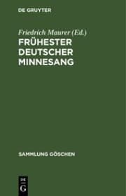 Cover von Frühester deutscher Minnesang