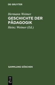 Cover von Geschichte der Pädagogik