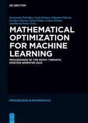 Cover von Mathematical Optimization for Machine Learning