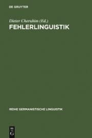 Cover von Fehlerlinguistik