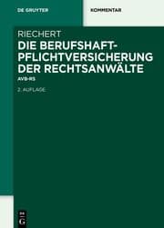 Cover von Die Berufshaftpflichtversicherung der Rechtsanwälte