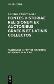 Cover von Fontes historiae religionis Slavicae