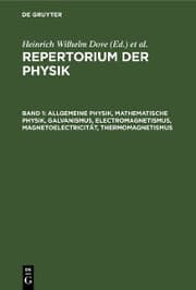 Cover von Allgemeine Physik, mathematische Physik, Galvanismus, Electromagnetismus, Magnetoelectricität, Thermomagnetismus