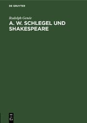 Cover von A. W. Schlegel und Shakespeare