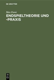 Cover von Endspieltheorie und -praxis