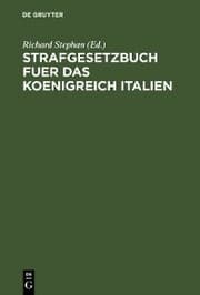 Cover von Strafgesetzbuch fuer das Koenigreich Italien