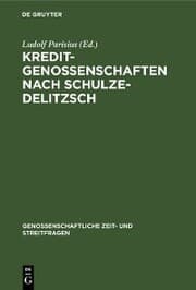 Cover von Kreditgenossenschaften nach Schulze-Delitzsch