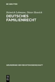 Cover von Deutsches Familienrecht