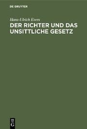 Cover von Der Richter und das unsittliche Gesetz