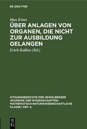Cover von Über Anlagen von Organen, die nicht zur Ausbildung gelangen