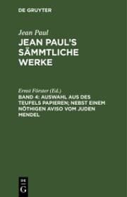 Cover von Auswahl aus des Teufels Papieren; nebst einem nöthigen Aviso vom Juden Mendel