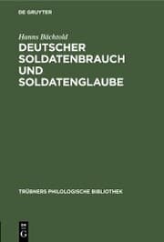 Cover von Deutscher Soldatenbrauch und Soldatenglaube