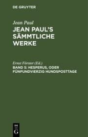 Cover von Hesperus, oder Fünfundvierzig Hundsposttage
