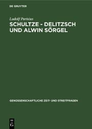 Cover von Schultze - Delitzsch und Alwin Sörgel