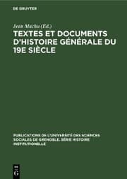 Cover von Textes et documents d'histoire générale du 19e siècle