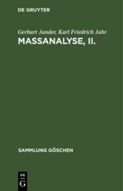 Cover von Maßanalyse, II.