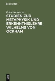 Cover von Studien zur Metaphysik und Erkenntnislehre Wilhelms von Ockham