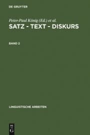 Cover von Satz - Text - Diskurs. Band 2