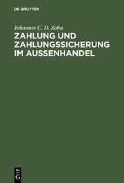 Cover von Zahlung und Zahlungssicherung im Aussenhandel
