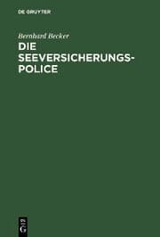 Cover von Die Seeversicherungs-Police