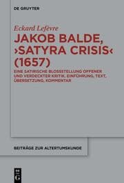 Cover von Jakob Baldes Satyra Crisis (1657)