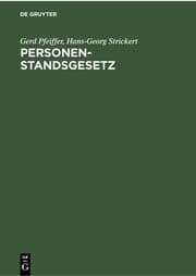 Cover von Personenstandsgesetz