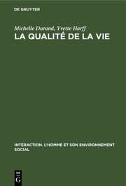 Cover von La qualité de la vie