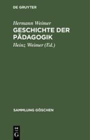 Cover von Geschichte der Pädagogik
