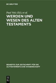 Cover von Werden und Wesen des Alten Testaments
